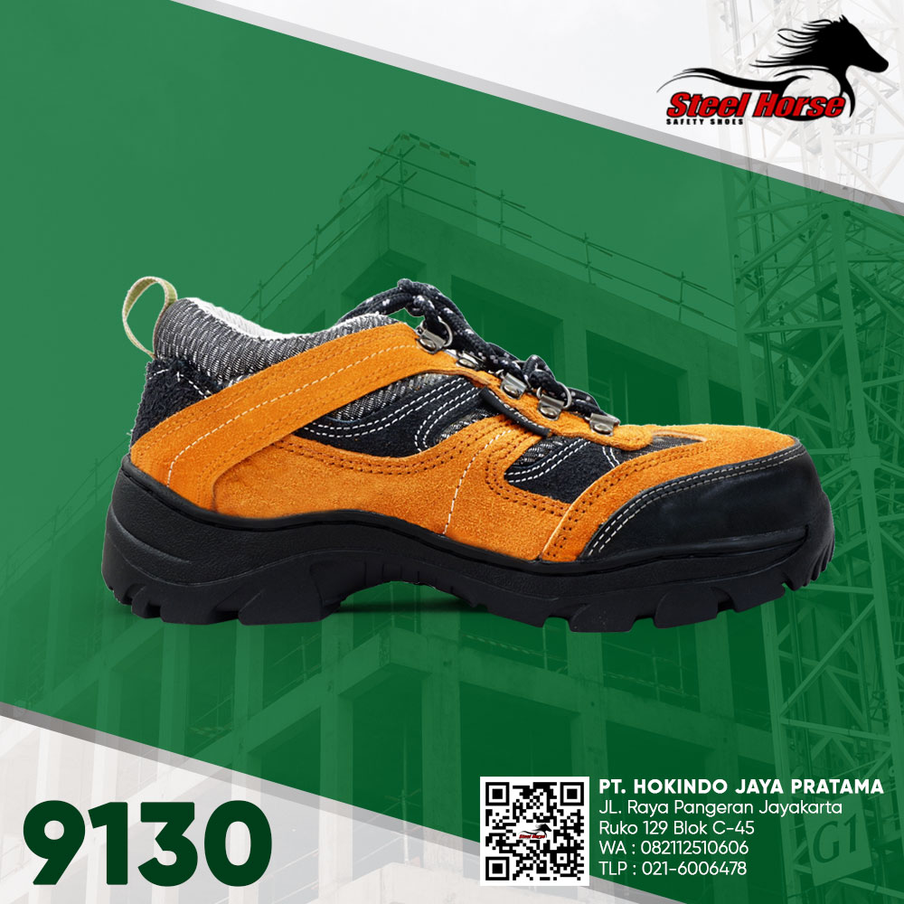 9130 - Sepatu Safety Low Cut Suede